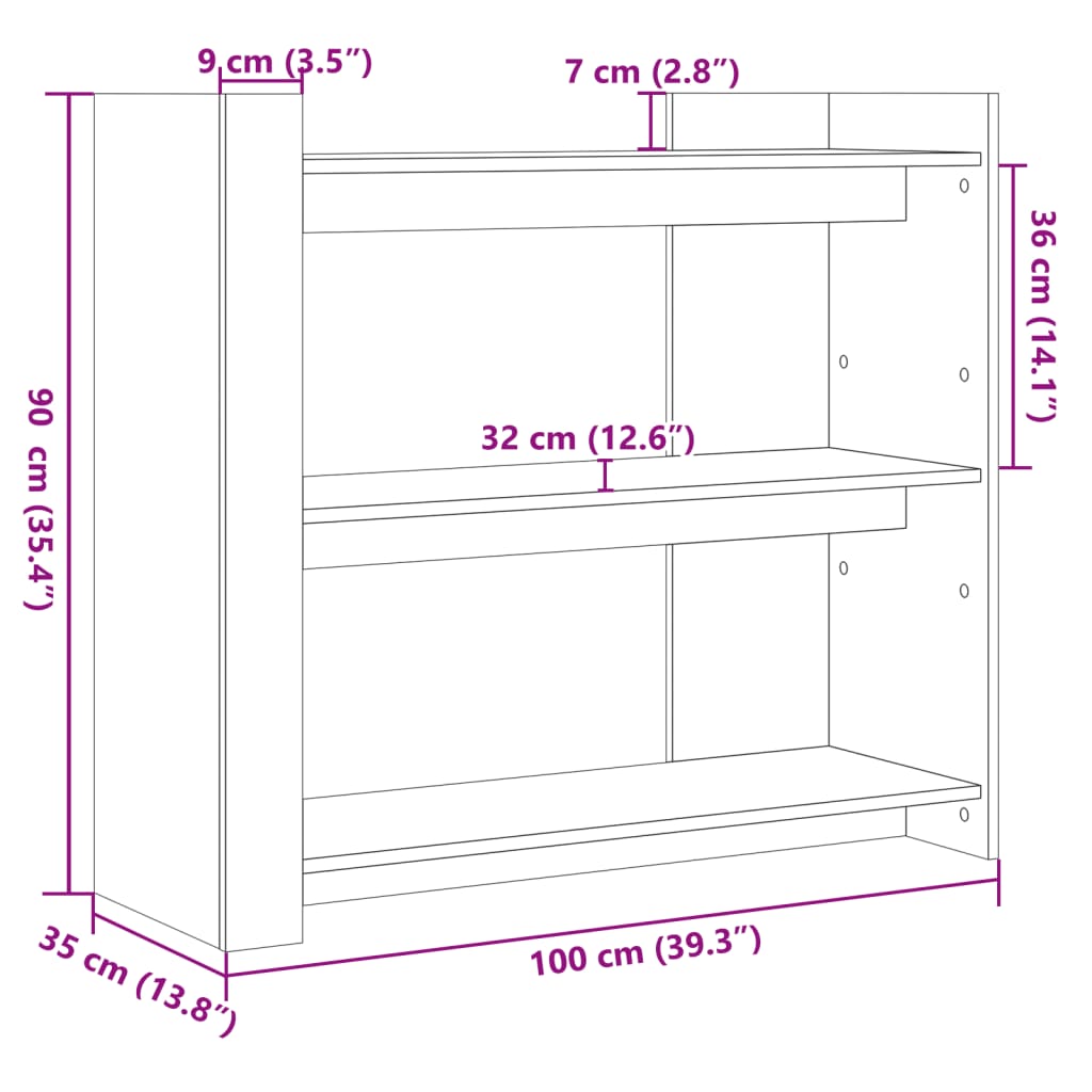 Konzolna mizica sonoma hrast 100x35x90 cm inženirski les