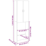 Omara za pralni stroj sonoma hrast 64x25,5x190 cm