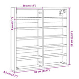 Vitrina črna 60x8,5x58 cm inženirski les