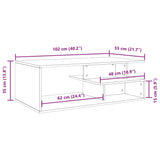 Klubska mizica bela 102x55x35 cm inženirski les