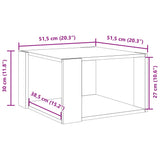 Klubska mizica sonoma hrast 51,5x51,5x30 cm inženirski les