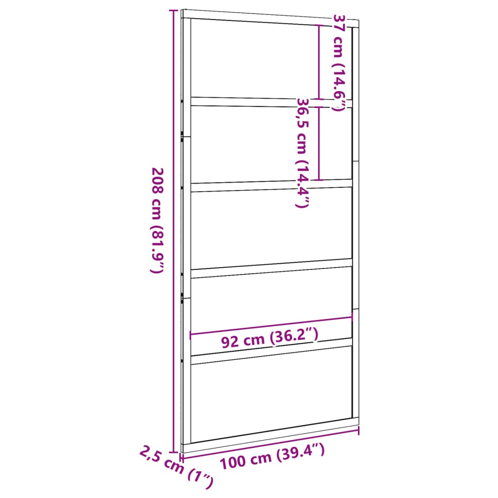 Hlevska vrata bela 100x208 cm trdna borovina