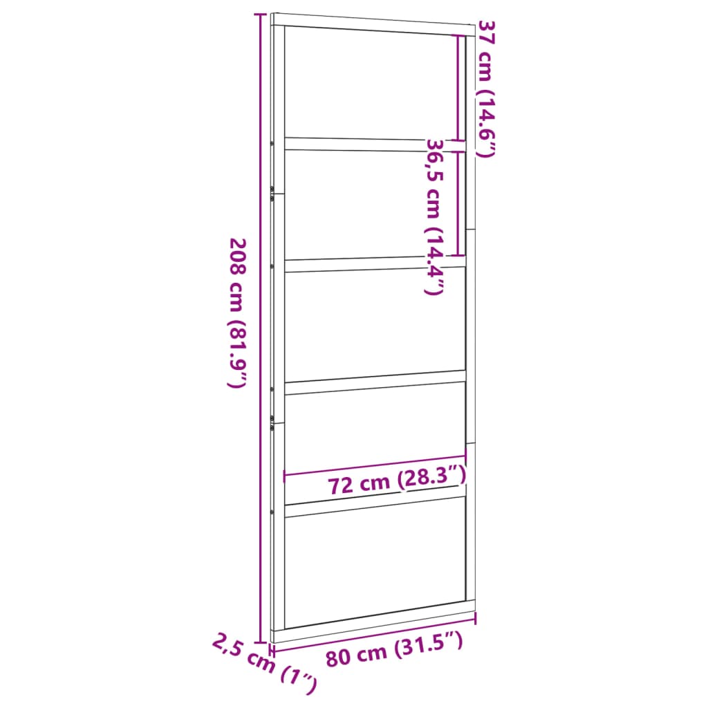 Hlevska vrata 80x208 cm trdna borovina