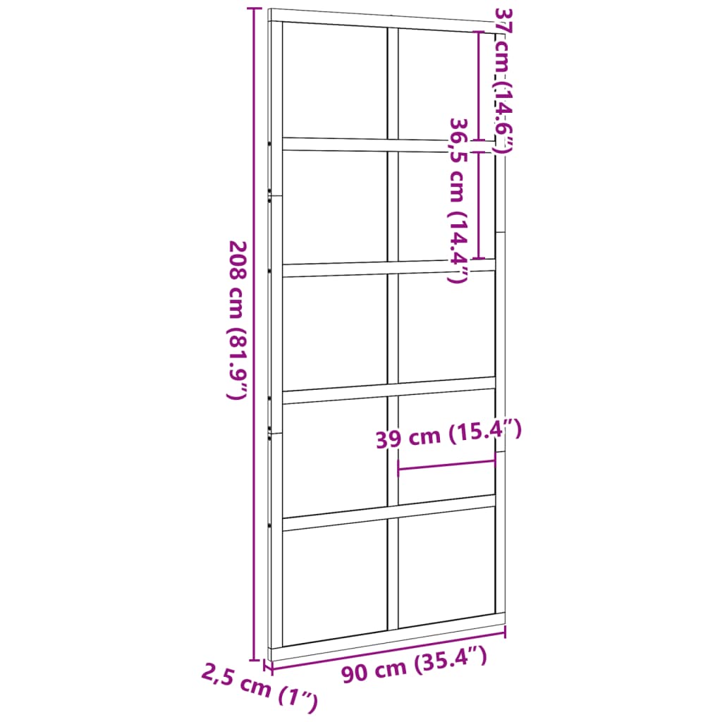 Hlevska vrata 90x208 cm trdna borovina