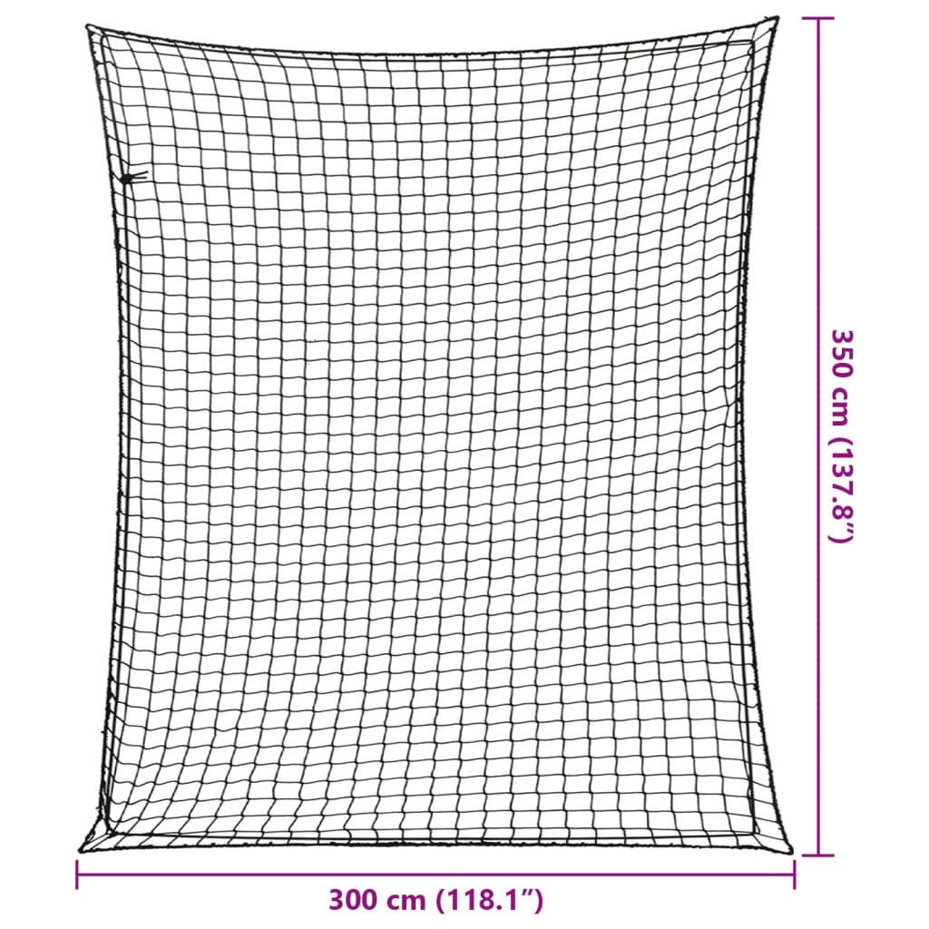 Mreža za prikolico z elastično vrvjo črna 3,5x3 m PP