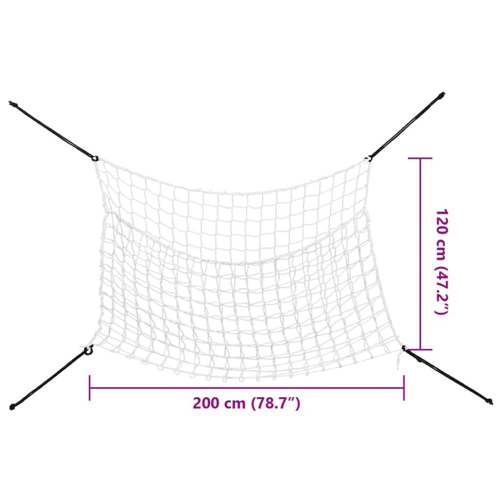 Mreža za seno 2 kosa pravokotna bela 200x120 cm PP