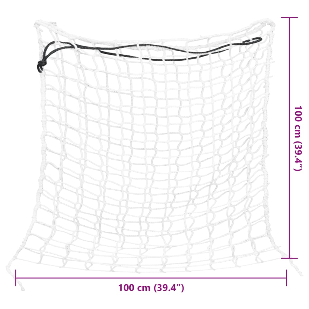 Mreža za seno 2 kosa kvadratna bela 100x100 cm PP