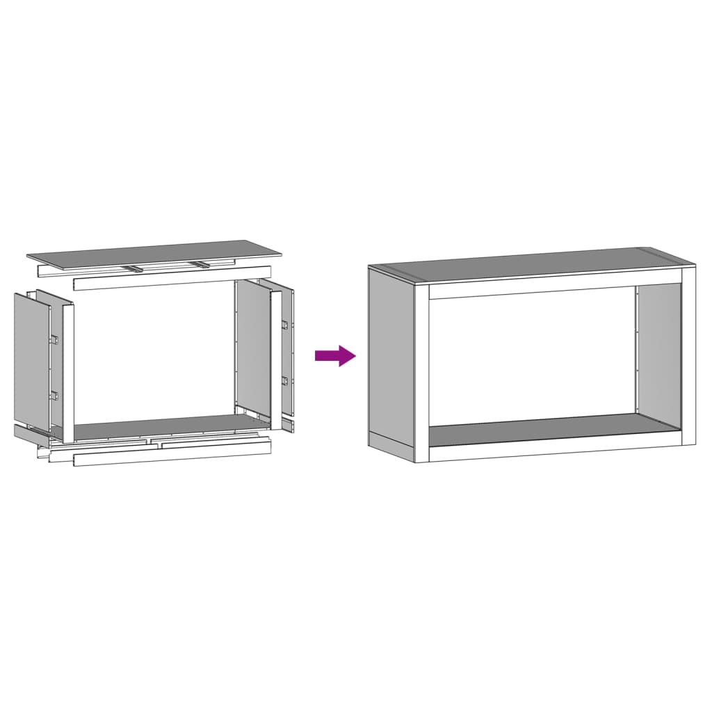 Stojalo za drva 100x40x60 cm pocinkano jeklo