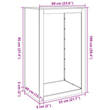 Stojalo za drva antracitno 60x40x100 cm jeklo