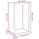 Stojalo za drva zeleno 60x40x100 cm jeklo