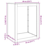 Stojalo za drva 60x40x80 cm pocinkano jeklo