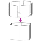 Vrtno korito heksagon 138x120x45 cm jeklo za vremenske vplive