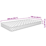 Vzmetnica s spominsko peno bela 100x200x17 cm