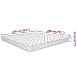 Vzmetnica s spominsko peno bela 200x200x17 cm