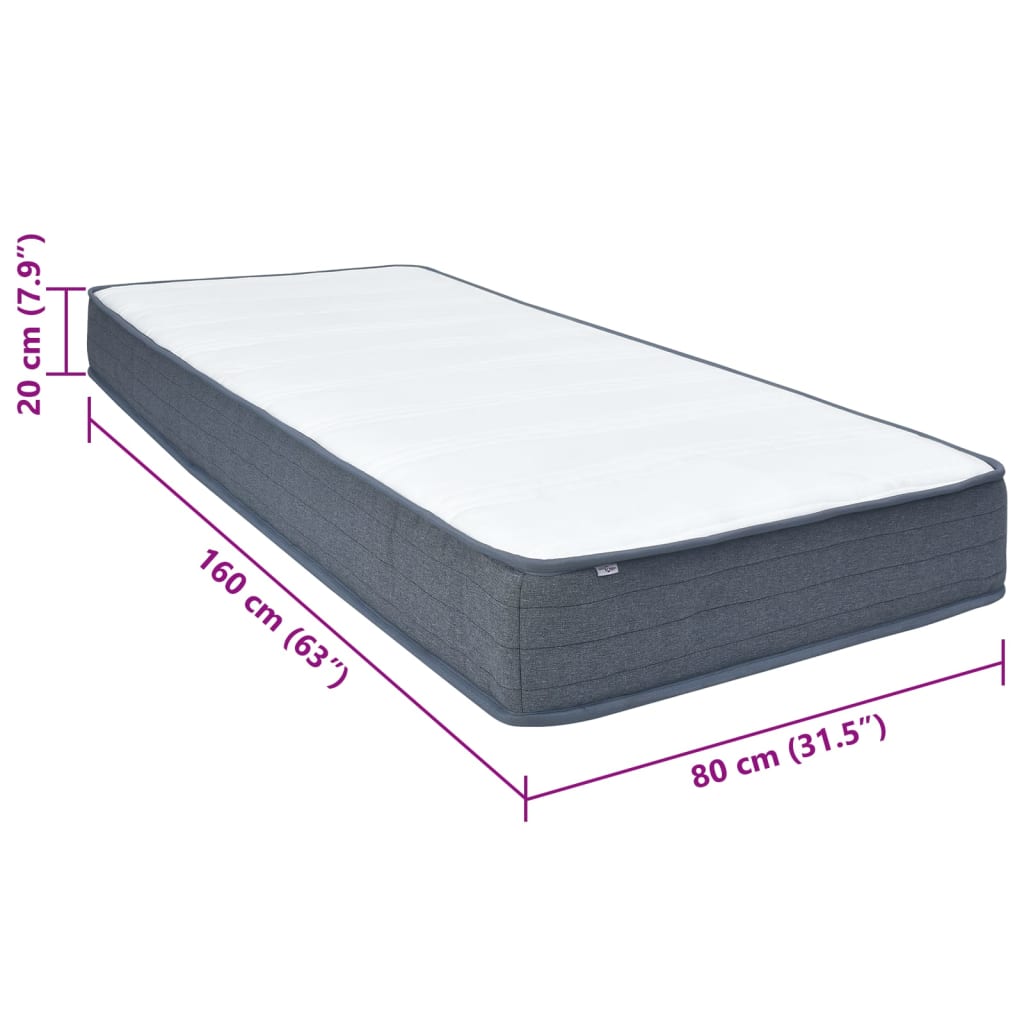 Box spring vzmetnica 160x80x20 cm blago