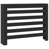 Pokrov za radiator črn 104x20x82 cm inženirski les