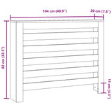 Pokrov za radiator črn 104x20x82 cm inženirski les