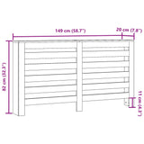 Pokrov za radiator sonoma hrast 149x20x82 cm inženirski les