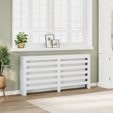 Pokrov za radiator bel 175x20x82 cm inženirski les