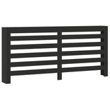 Pokrov za radiator črn 175x20x82 cm inženirski les