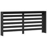 Pokrov za radiator črn 175x20x82 cm inženirski les