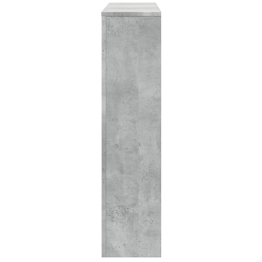 Pokrov za radiator betonsko siv 175x20x82 cm inženirski les