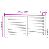 Pokrov za radiator rjav hrast 175x20x82 cm inženirski les