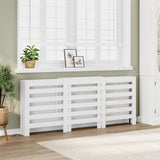 Pokrov za radiator bel 205x21,5x83,5 cm inženirski les