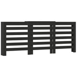 Pokrov za radiator črn 205x21,5x83,5 cm inženirski les