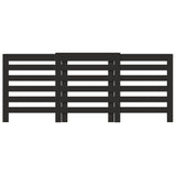 Pokrov za radiator črn 205x21,5x83,5 cm inženirski les