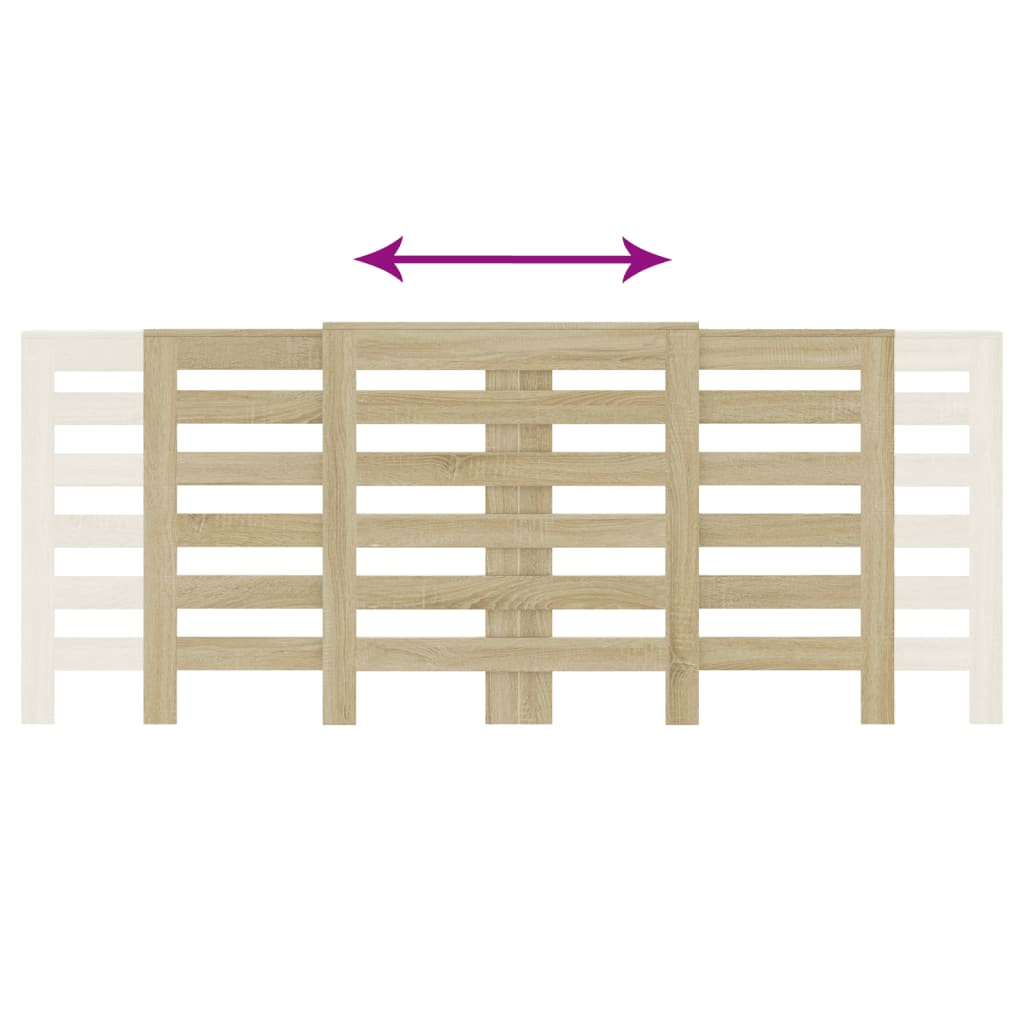 Pokrov za radiator sonoma hrast 205x21,5x83,5 cm inženirski les