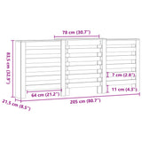 Pokrov za radiator sonoma hrast 205x21,5x83,5 cm inženirski les