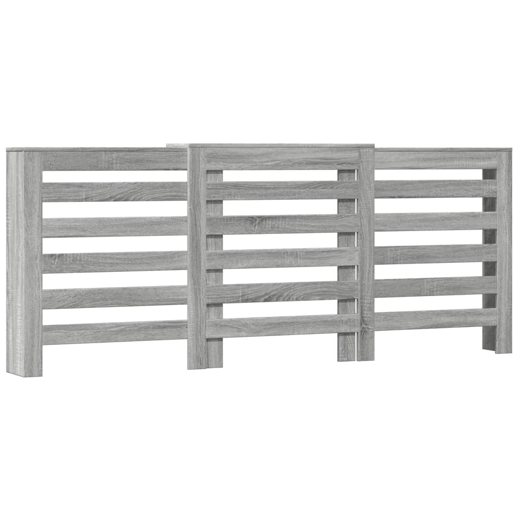 Pokrov za radiator siv sonoma 205x21,5x83,5cm inženirski les