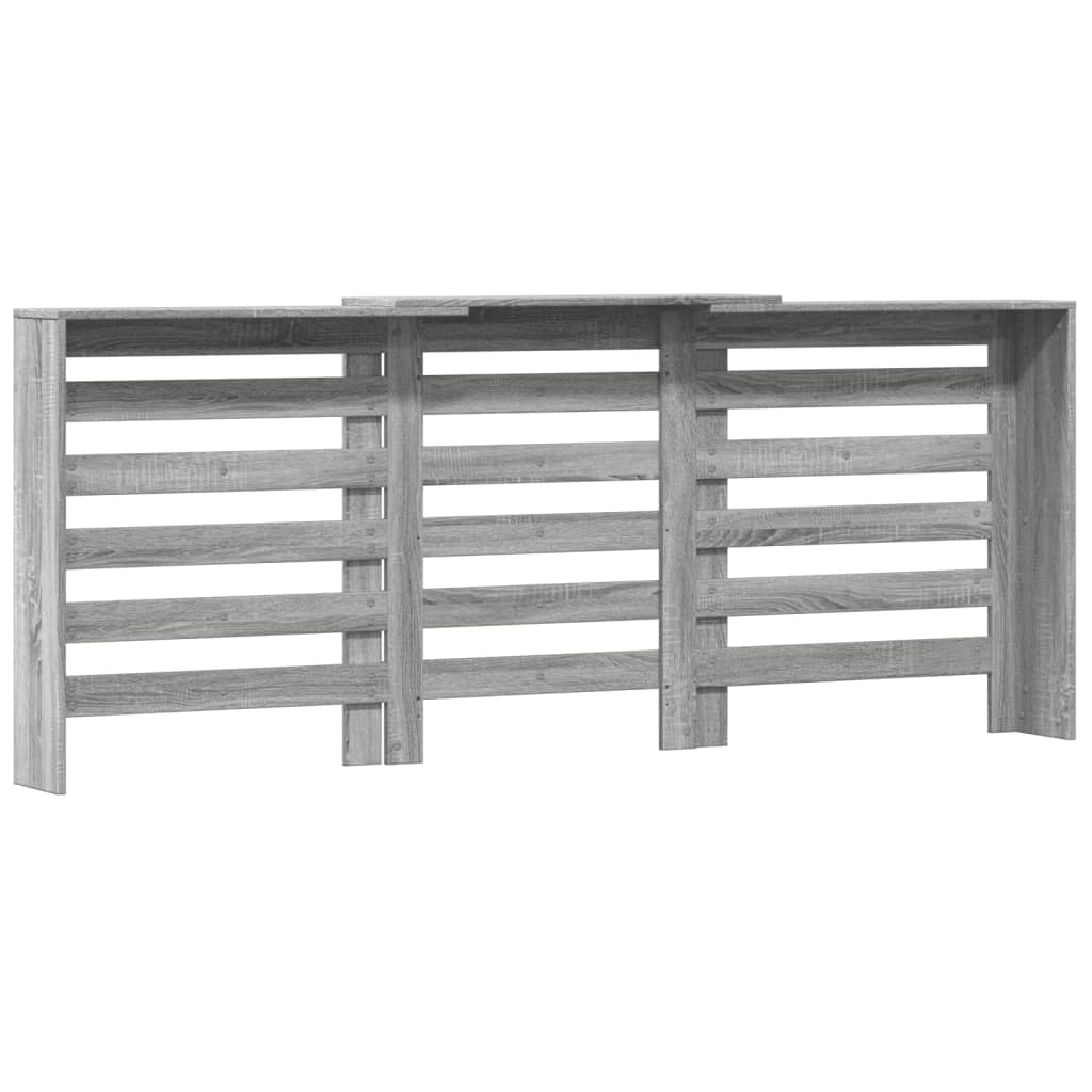 Pokrov za radiator siv sonoma 205x21,5x83,5cm inženirski les