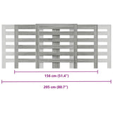 Pokrov za radiator siv sonoma 205x21,5x83,5cm inženirski les