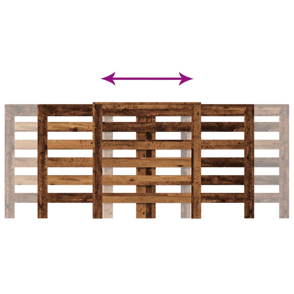 Pokrov za radiator starinski les 205x21,5x83,5cm inženirski les