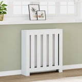 Pokrov za radiator bel 78x20x82 cm inženirski les