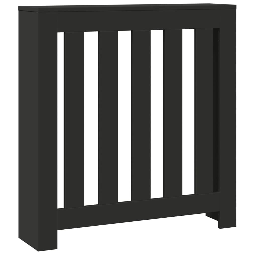 Pokrov za radiator črn 78x20x82 cm inženirski les