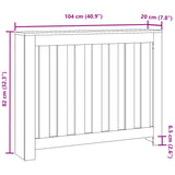 Pokrov za radiator sonoma hrast 104x20x82 cm inženirski les