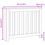 Pokrov za radiator siv sonoma 104x20x82 cm inženirski les