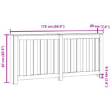 Pokrov za radiator bel 175x20x82 cm inženirski les