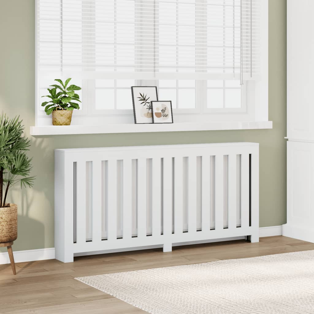 Pokrov za radiator bel 175x20x82 cm inženirski les