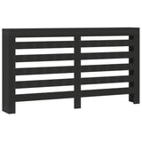 Pokrov za radiator črn 175x20x82 cm inženirski les