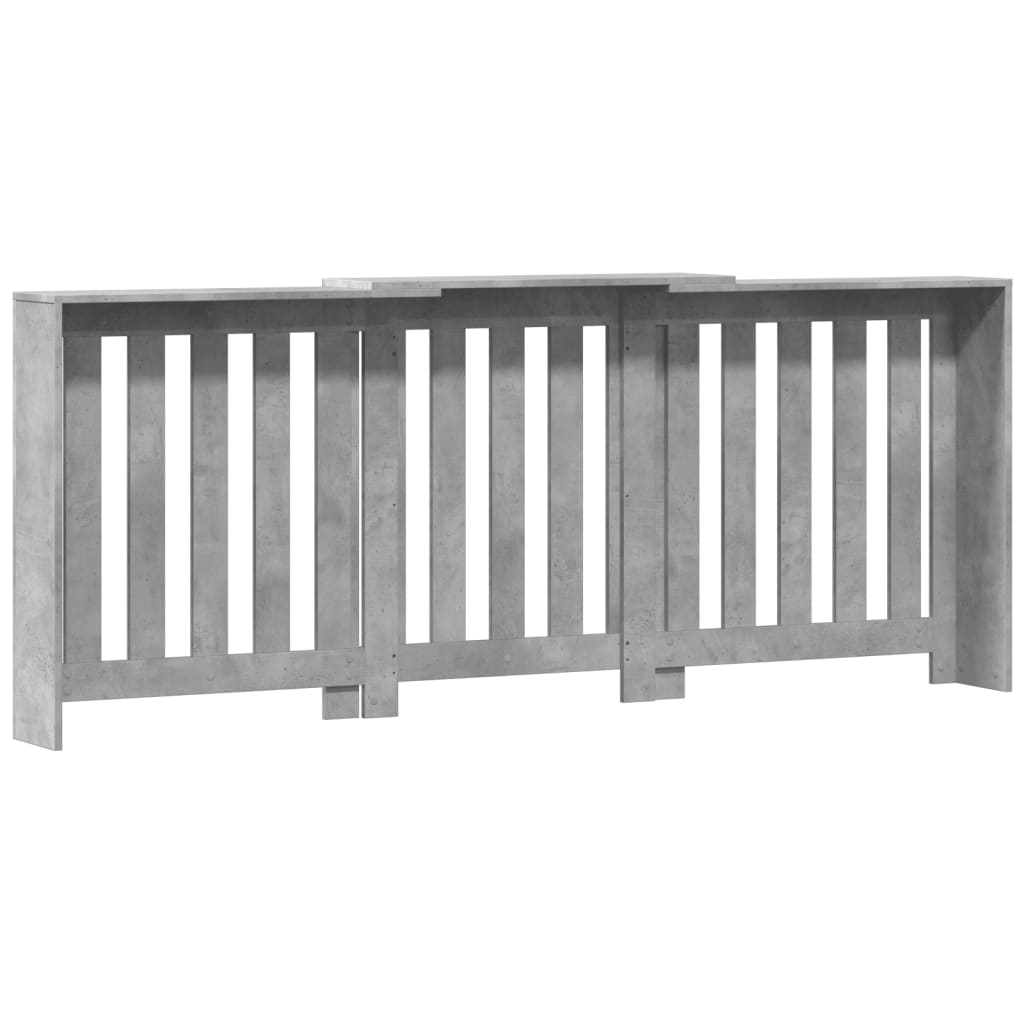 Pokrov za radiator betonsko siv 205x21,5x83,5 cm inženirski les