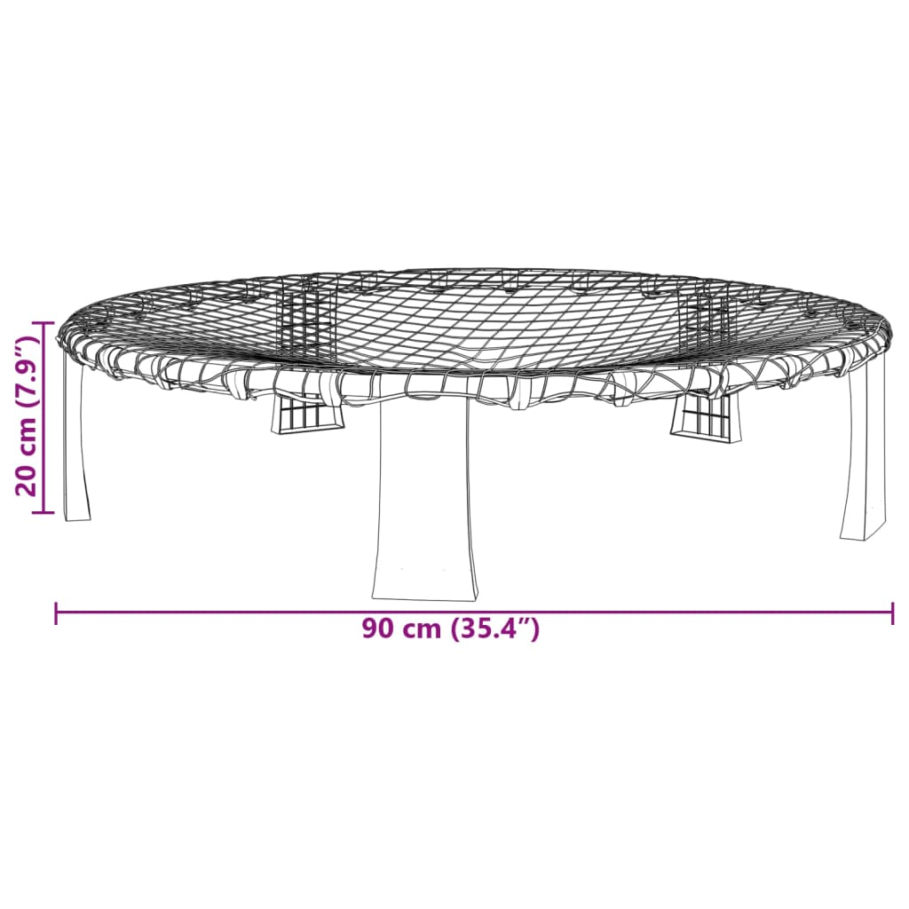 Roundnet komplet z 3 žogami in dodatnim črpalkom Ø90x20 cm