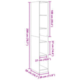 Garderobna omara starinski les 30x50x200 cm inženirski les