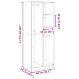 Garderobna omara sonoma hrast 80x50x200 cm inženirski les