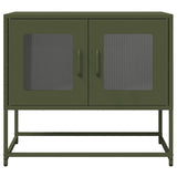 TV omarica olivno zelena 68x39x60,5 cm hladno valjano jeklo