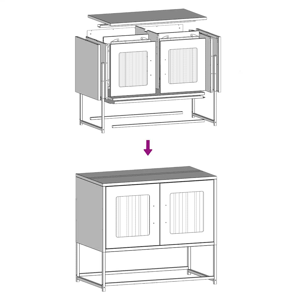 TV omarica olivno zelena 68x39x60,5 cm hladno valjano jeklo