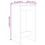 Barska miza sonoma hrast 51x50x103,5 cm inženirski les